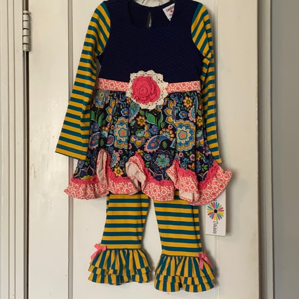 Counting Dasies Mixed-Media Dress size 6